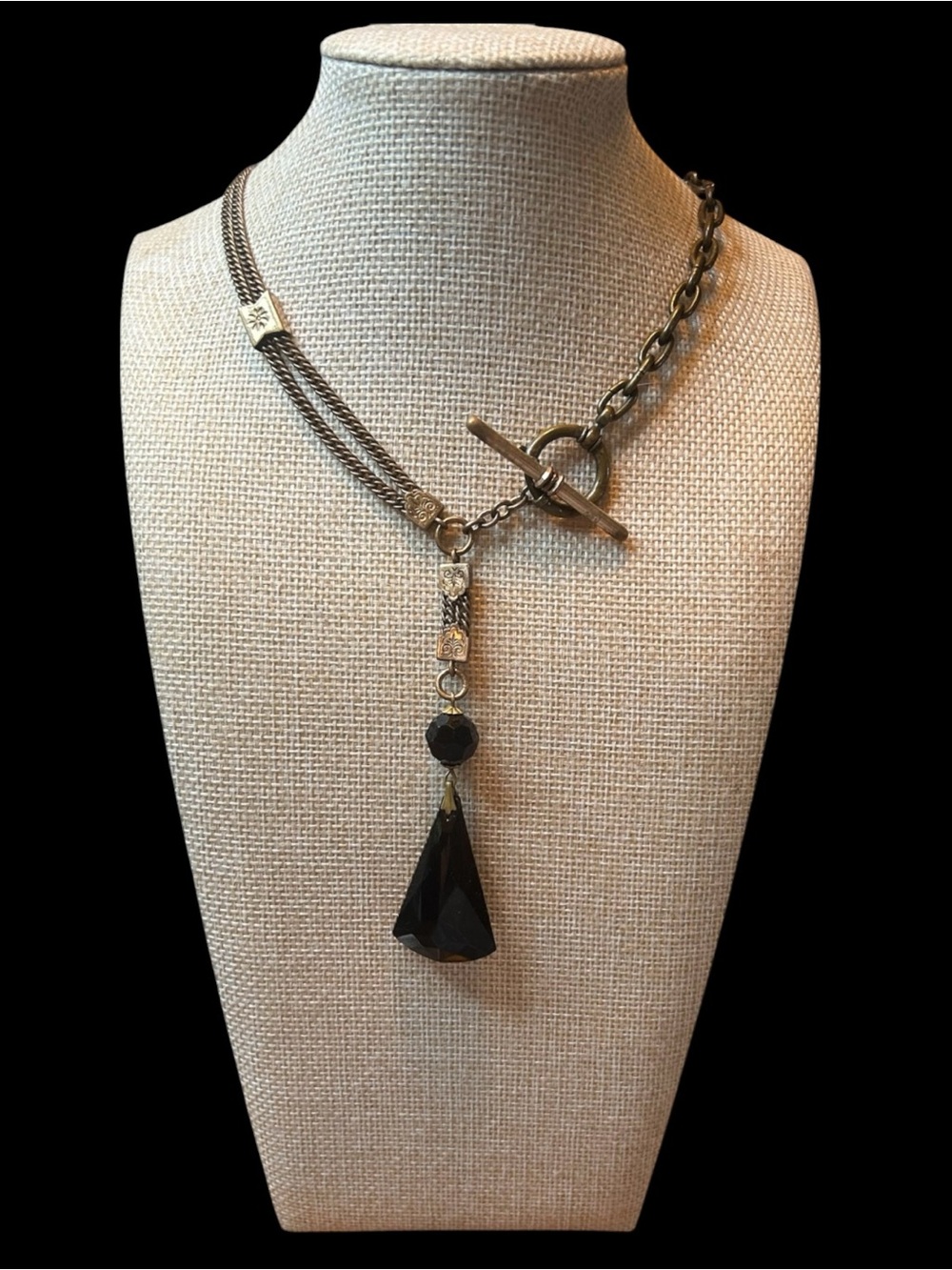Authentic Victorian Watch Chain assemblage necklace OOAK